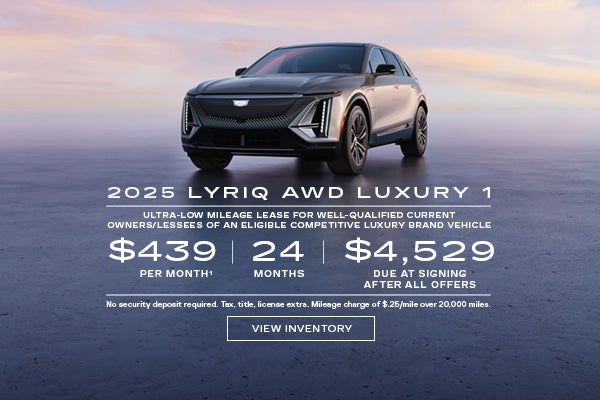 2026 LYRIQ AWD LUXURY. Ultra-low milege lease for well-qualified current owners/lessees of an eli...